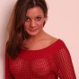Katies huge boobs are almost visable through her red sweater