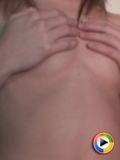 Watch as petite blonde teen Skye teases in her little white lace skirt with matching bra